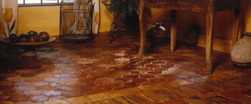 wax on terracotta floor sealed